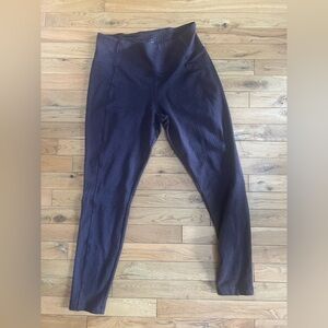Athleta Delancy Herringbone Patterned Pants in Deep Purple